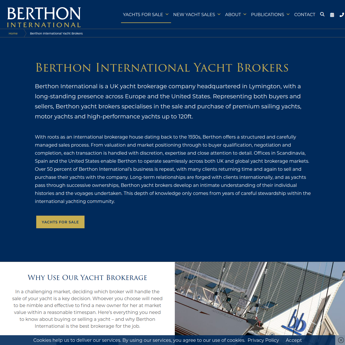 Screenshot of Berthon Sales Group | Brokers | UK & International Brokerage
