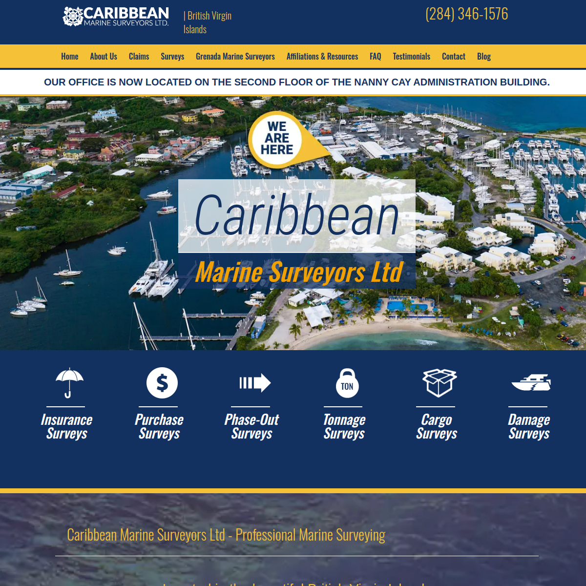 Screenshot of Caribbean Marine Surveyors Ltd: Marine & Vessel Surveyors ...