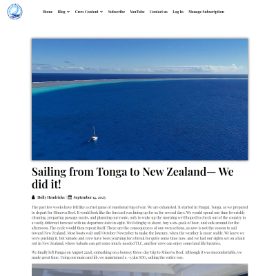 Screenshot of Sailing from Tonga to New Zealand— We did it! - S/V Sabado ...