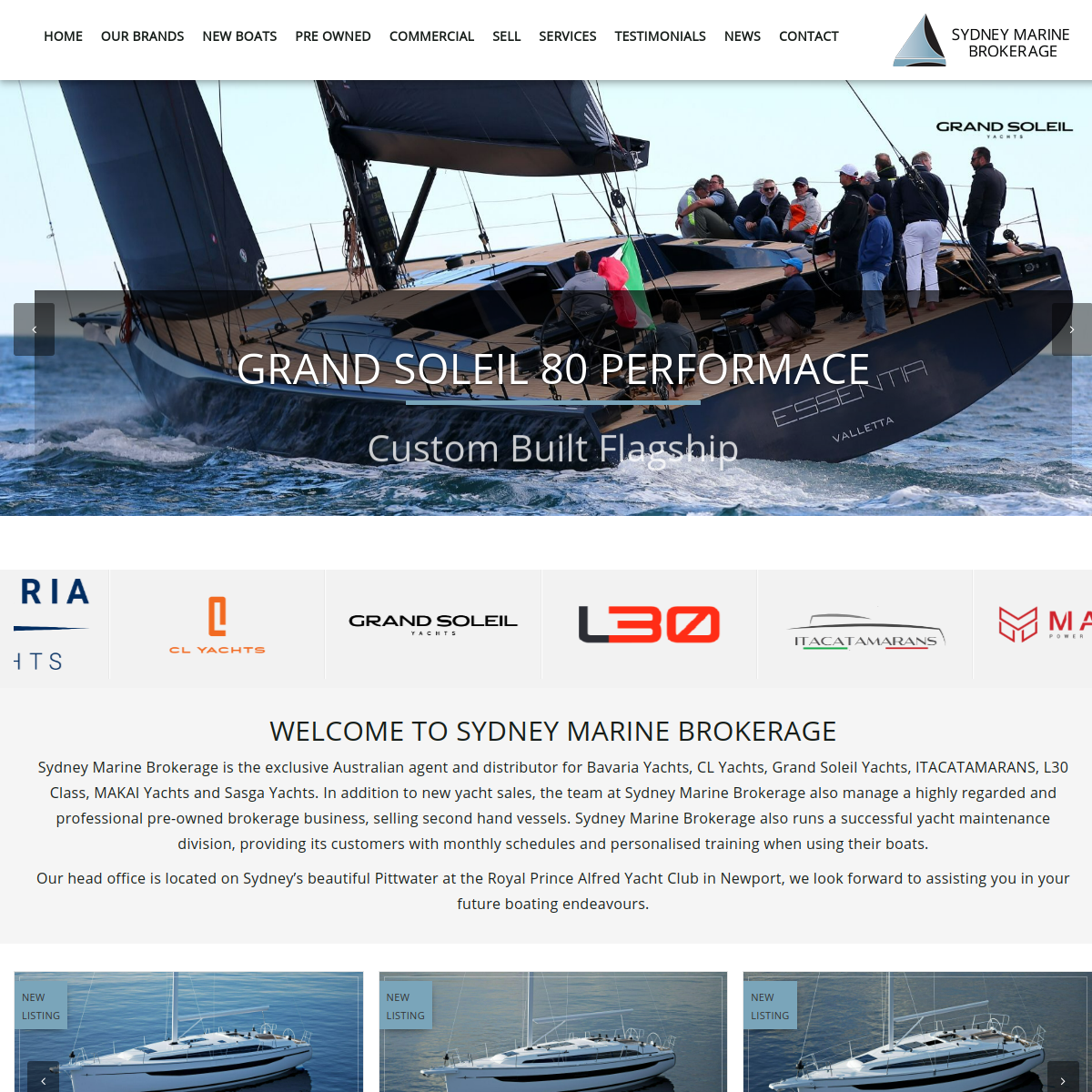 Screenshot of Sydney Marine Brokerage | Sydney's Premier Yacht Brokerage