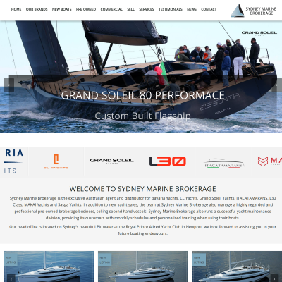 Screenshot of Sydney Marine Brokerage | Sydney's Premier Yacht Brokerage