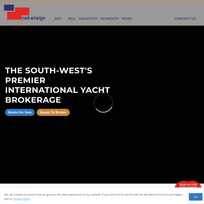 Screenshot of Home |Red Ensign | The South West's Largest Independent Yacht ...
