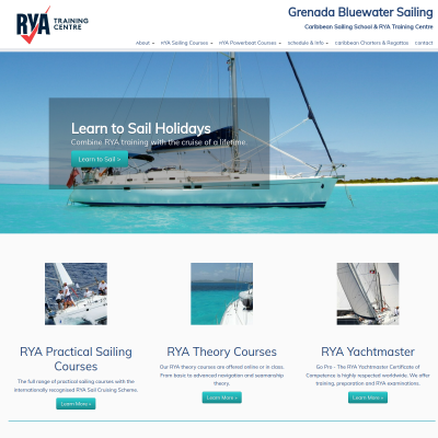 Screenshot of Grenada Bluewater Sailing | Caribbean RYA Training Centre
