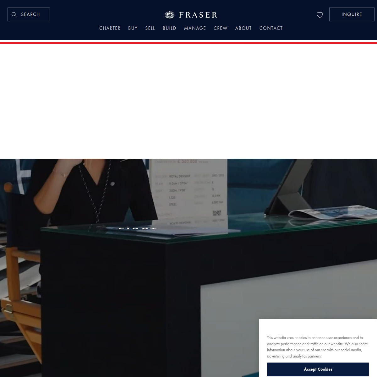 Screenshot of Fraser | Luxury Yachts for Sale, Charter, Management, Construction