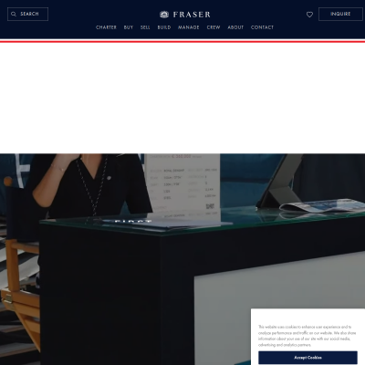 Screenshot of Fraser | Luxury Yachts for Sale, Charter, Management, Construction