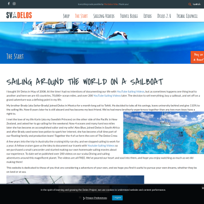 Screenshot of Travel Blog - Sailing Around The World Adventure With SV Delos