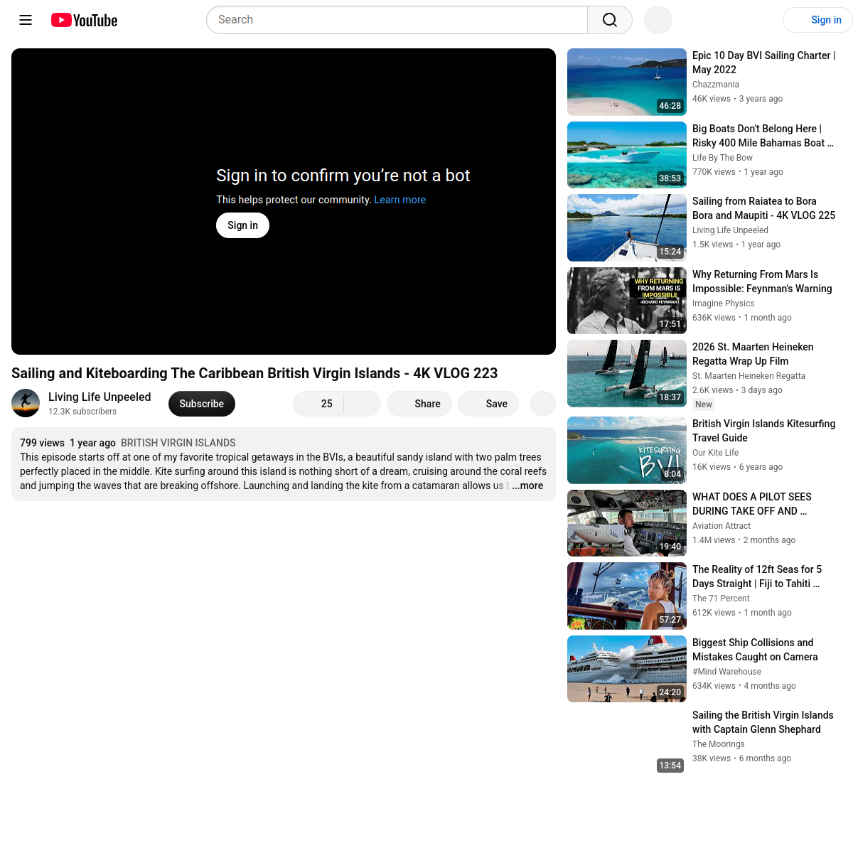 Screenshot of Sailing and Kiteboarding The Caribbean British Virgin Islands - 4K ...