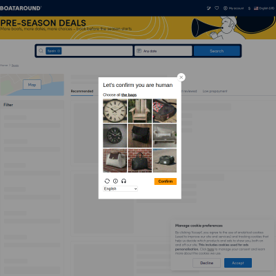 Screenshot of Yacht Charter and Boat Rental Spain | Boataround