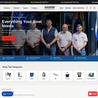 Screenshot of Marine Chandlery