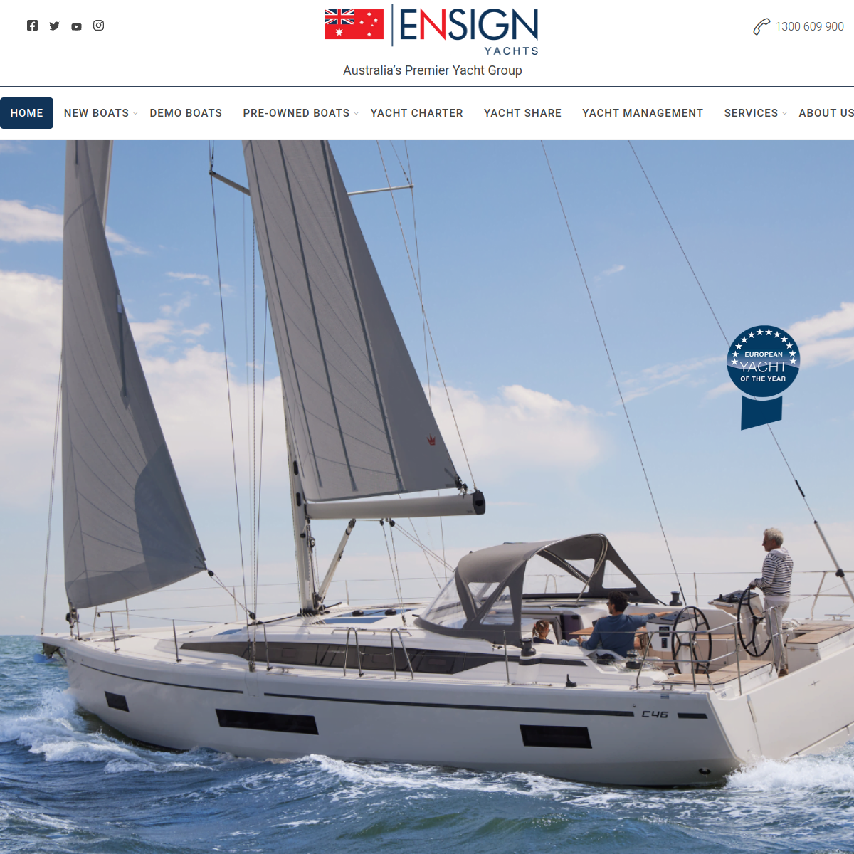 Screenshot of Ensign Yachts – New and Used Boats For Sale