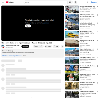 Screenshot of The secret shame of being a liveaboard - Bangor - N Ireland - Ep ...