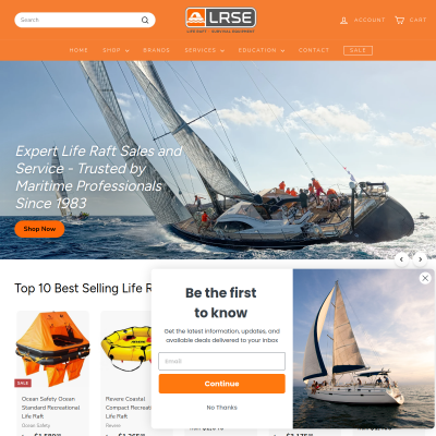 Screenshot of Life Raft + Survival Equipment, Inc. - Serious About Safety