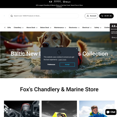 Screenshot of Fox's Chandlery & Marine Store