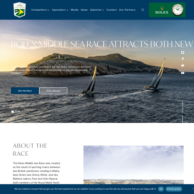 Screenshot of Rolex Middle Sea Race: Home