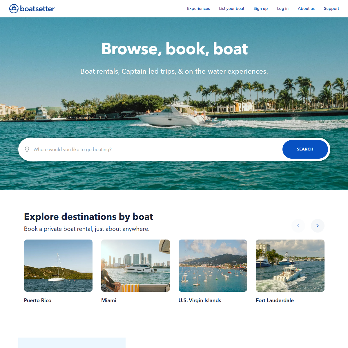 Screenshot of Boatsetter: Boat Rentals, Charter Boats Near Me, Yacht Rentals ...