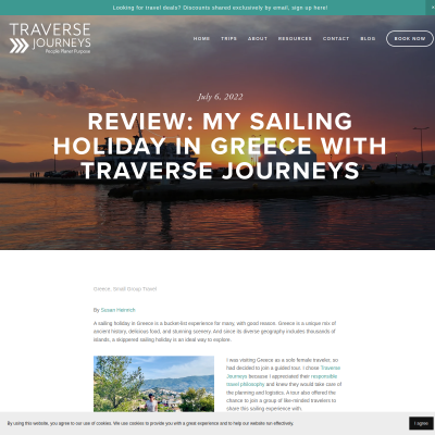 Screenshot of Review: My Sailing Holiday in Greece with Traverse Journeys ...