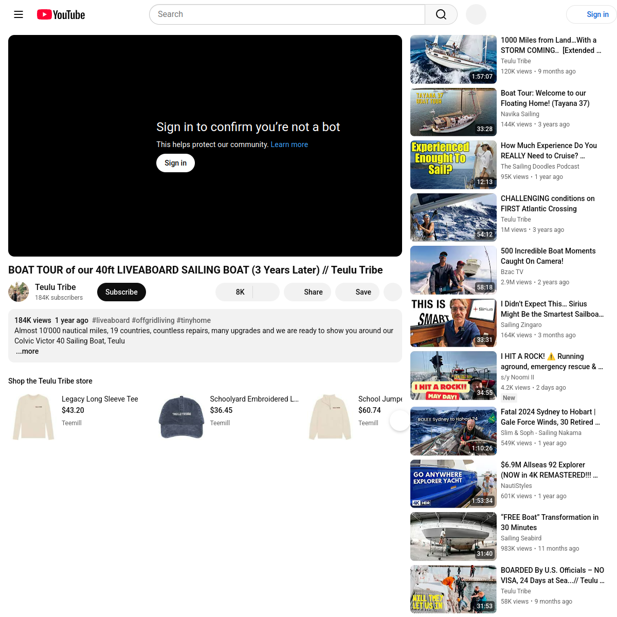 Screenshot of BOAT TOUR of our 40ft LIVEABOARD SAILING BOAT (3 Years Later ...
