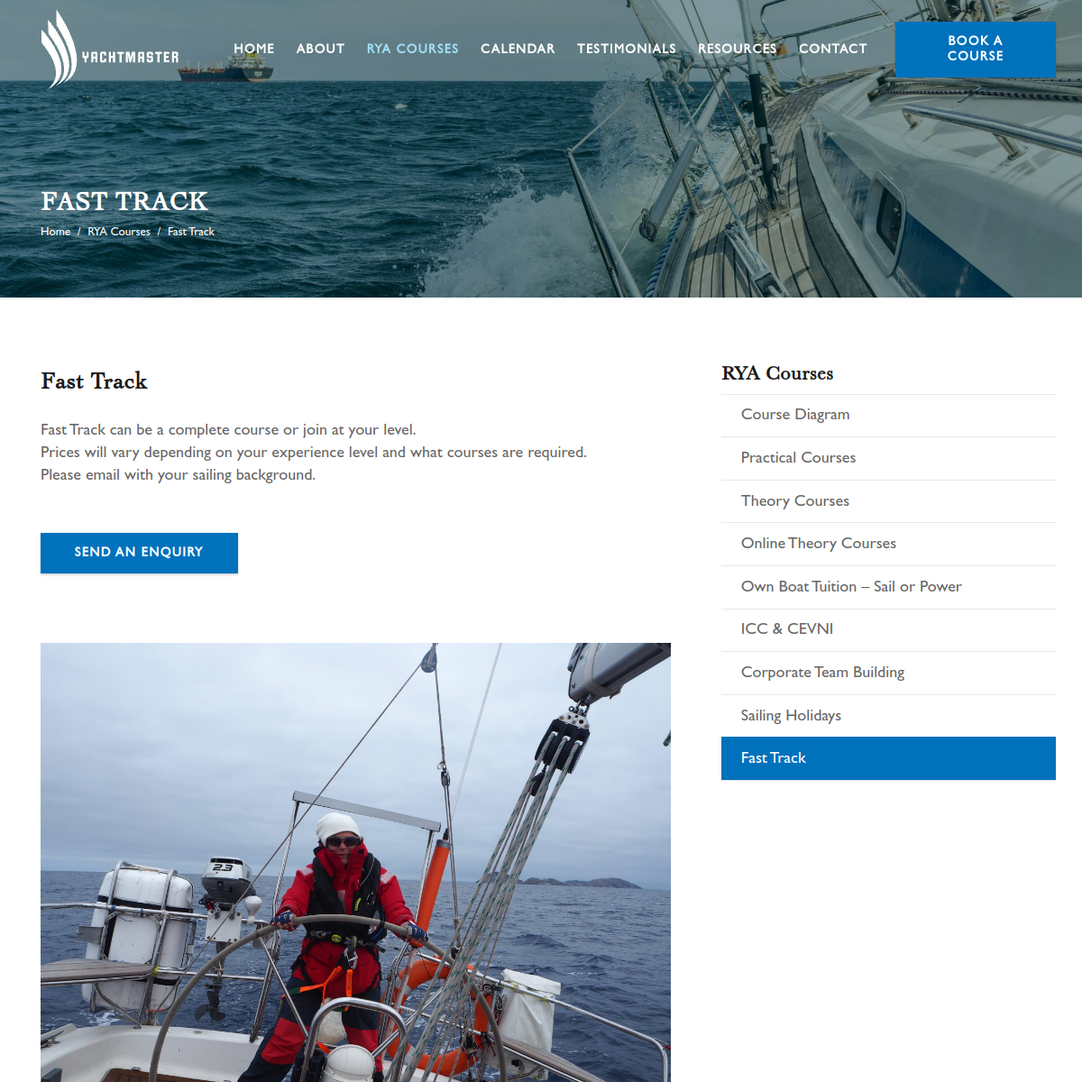 Screenshot of Fast Track Sailing Course | Yachtmaster Sailing School