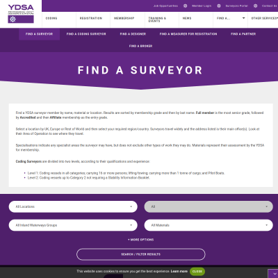 Screenshot of Find A Surveyor
