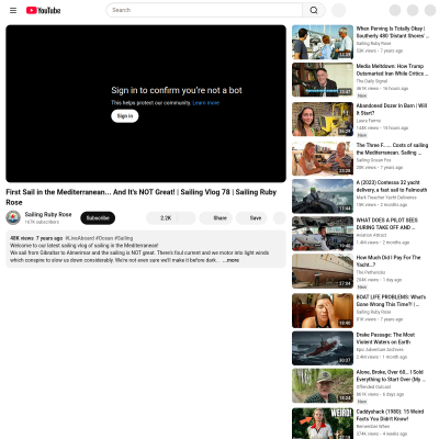 Screenshot of First Sail in the Mediterranean... And It's NOT Great! | Sailing Vlog 78 ...