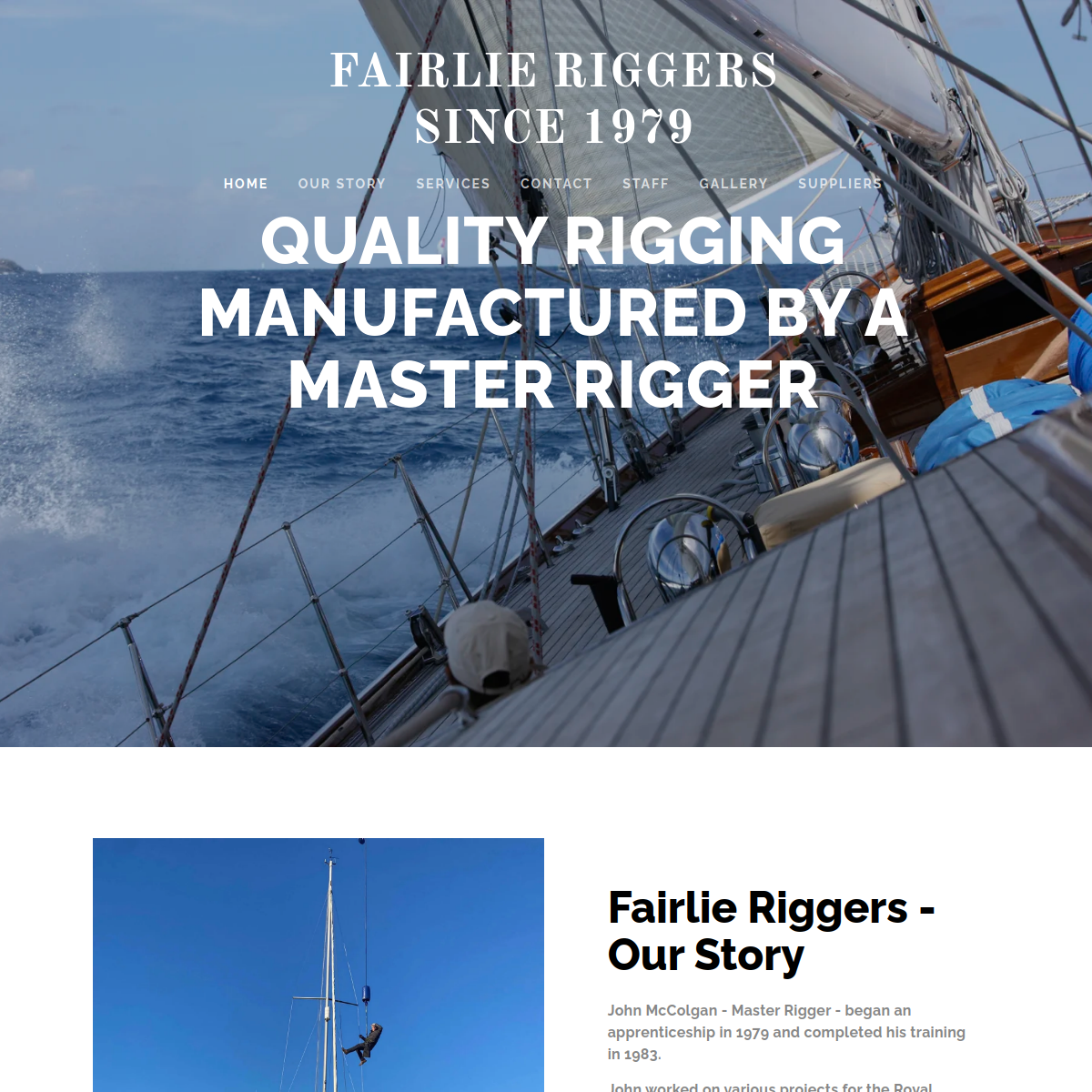 Screenshot of Fairlie Riggers Since 1979