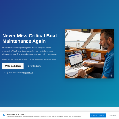 Screenshot of VesselVault