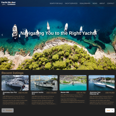 Screenshot of Yacht Broker Caribbean BV International used, new boat and yacht ...