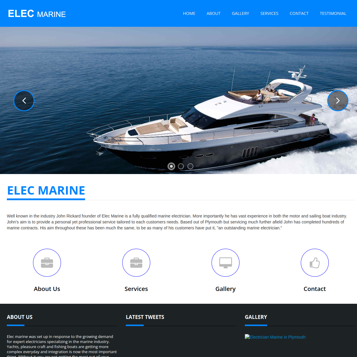 Screenshot of Marine Electrician in Plymouth | Electrician Marine in Plymouth ...