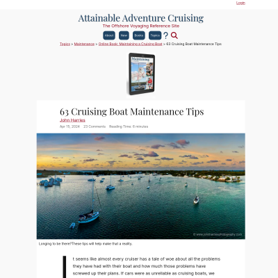 Screenshot of 63 Cruising Boat Maintenance Tips
