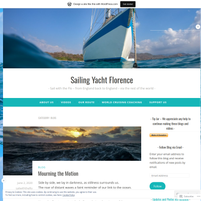 Screenshot of Blog – Sailing Yacht Florence