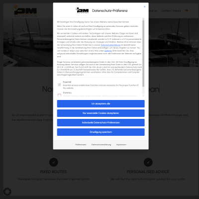 Screenshot of Yacht Shipping – Northern European And Mediterranean Routes ...