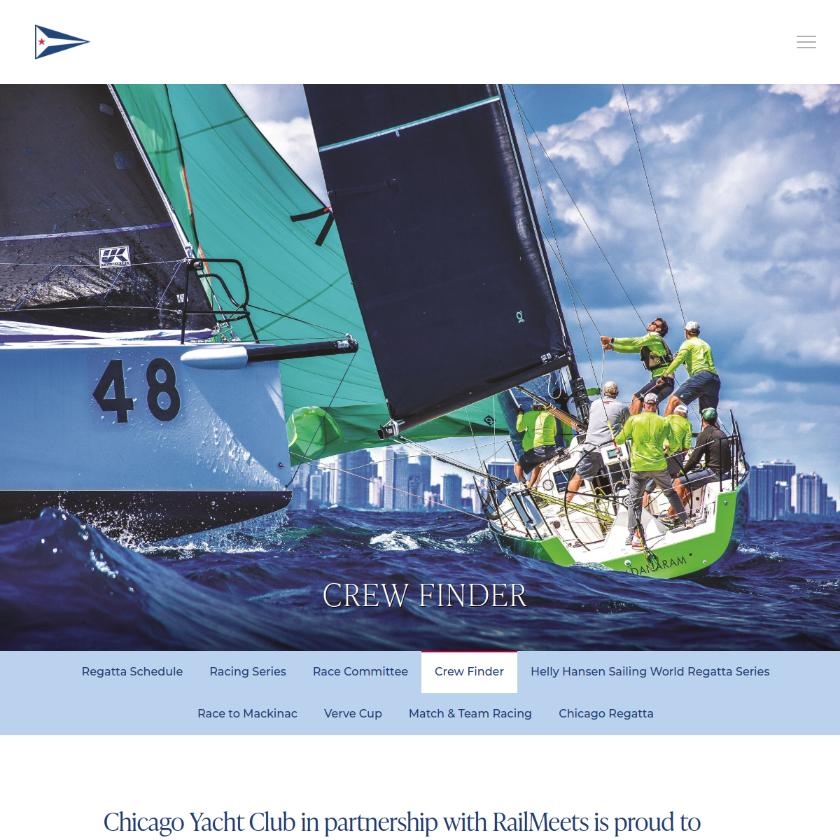Screenshot of Crew Finder - Chicago Yacht Club