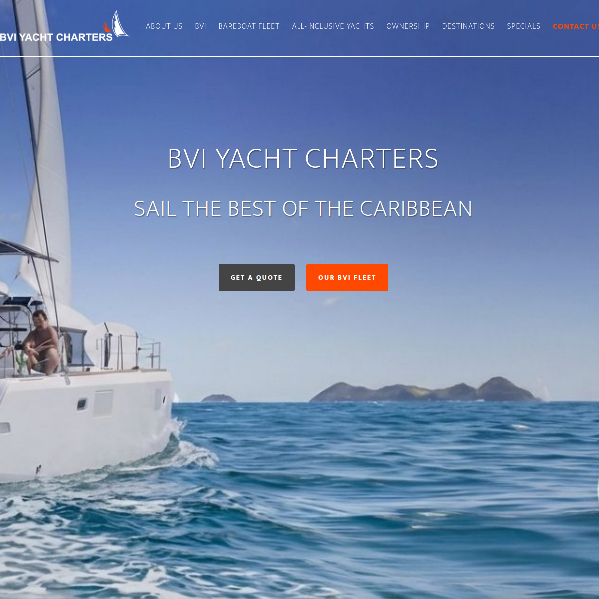 Screenshot of BVI Yacht Charters - Sailing Vacations with the personal attention ...