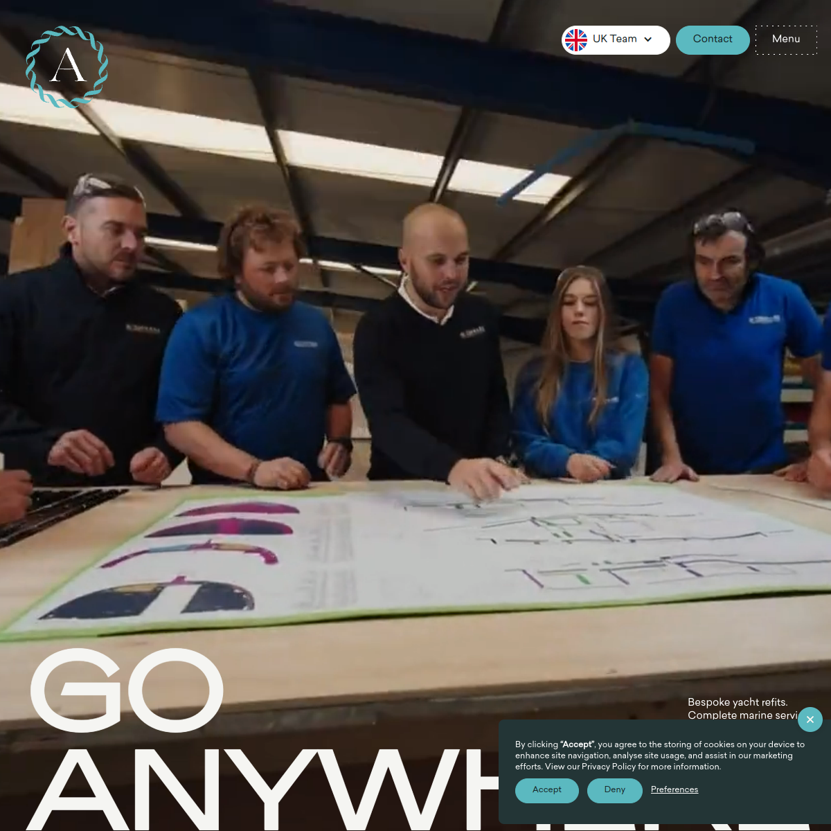 Screenshot of Aquamare Marine — Luxury Yacht Refit, Marine Engineering ...