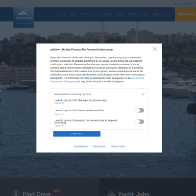 Screenshot of Yacht Jobs - 1,000+ live crew jobs on super yachts