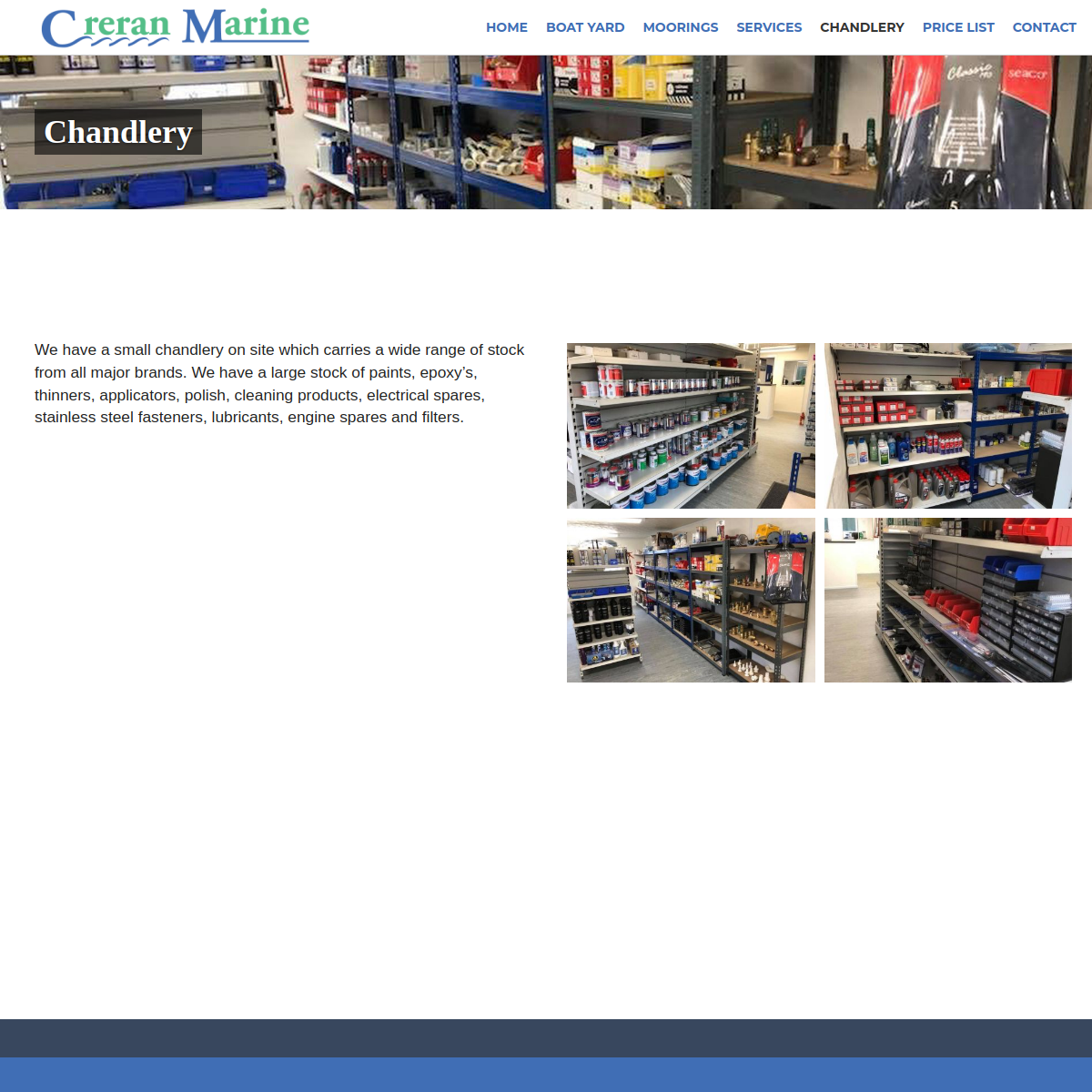 Screenshot of Yacht Chandlery West Scotland - Creran Marine