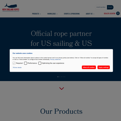 Screenshot of Home - new england ropes