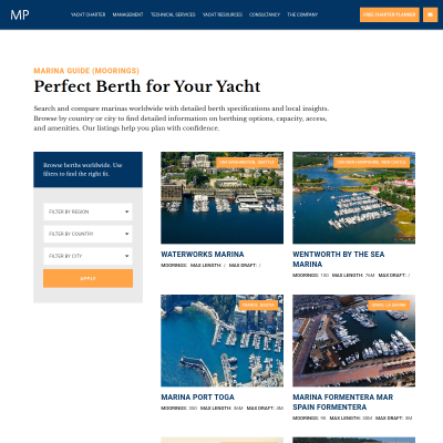 Screenshot of Berth & Marina Guide