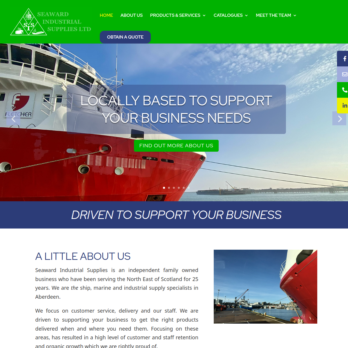 Screenshot of Aberdeen Marine and Ship Chandlers and Industrial Supplies ...