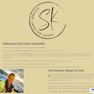 Screenshot of Yacht Delivery