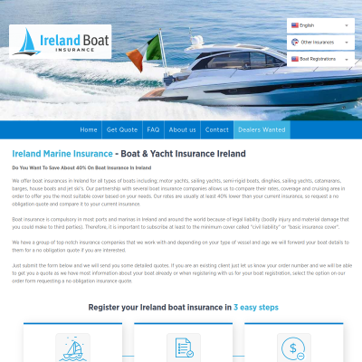 Screenshot of Ireland Marine Insurance - Boat & Yacht Insurance Ireland