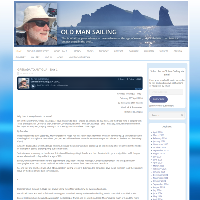Screenshot of Old Man Sailing – Sailing blog