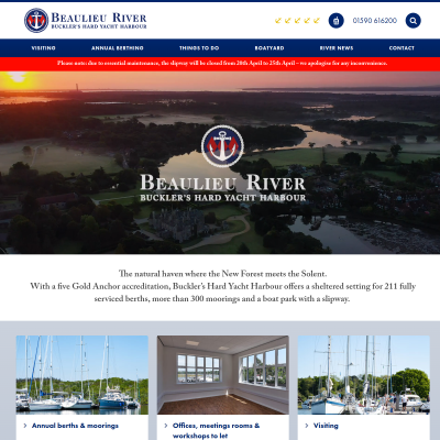 Screenshot of Beaulieu River & Buckler's Hard Yacht Harbour | South Coast ...