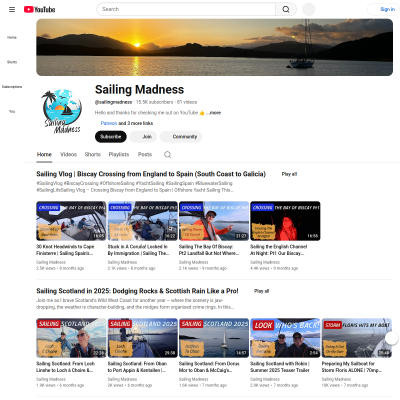 Screenshot of Sailing Madness - YouTube