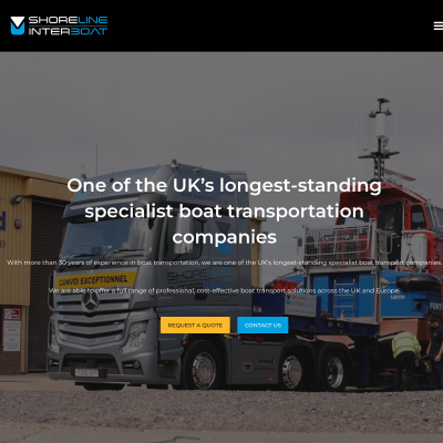 Screenshot of Shoreline Interboat | Boat Transport - Professional Services