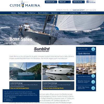 Screenshot of Boat Sales - Clyde Marina