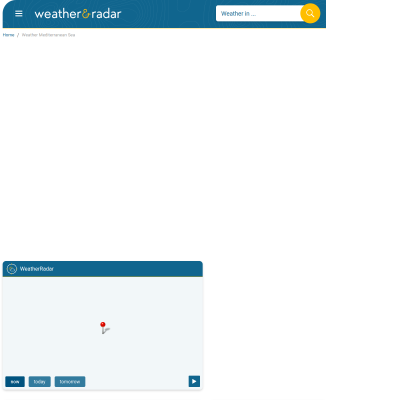 Screenshot of Current weather for Mediterranean Sea