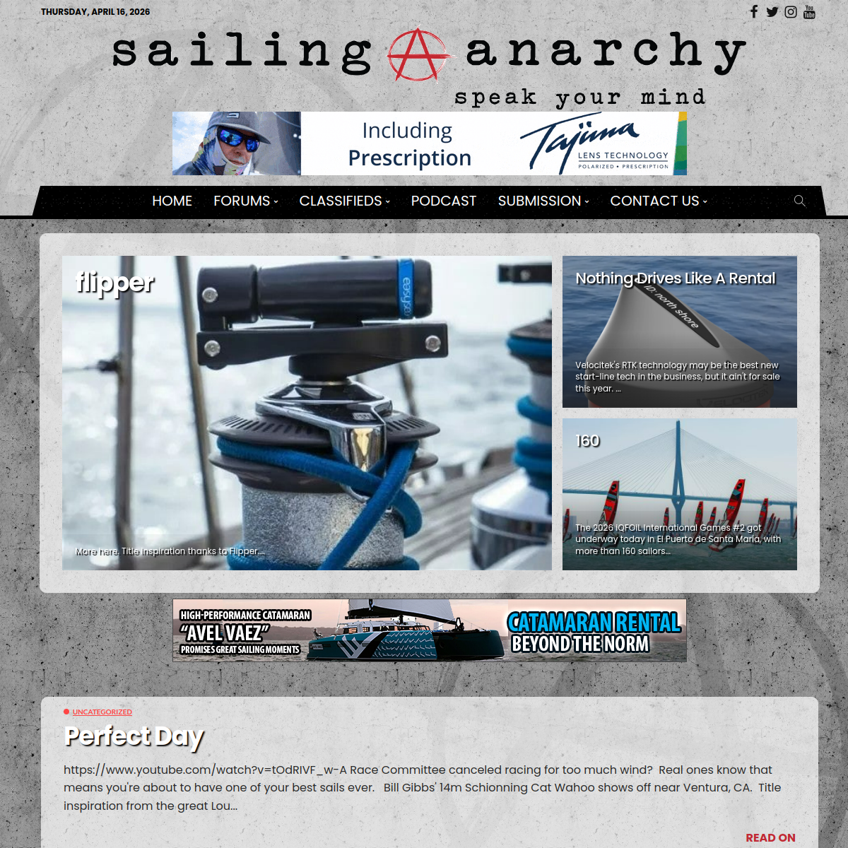 Screenshot of Sailing Anarchy