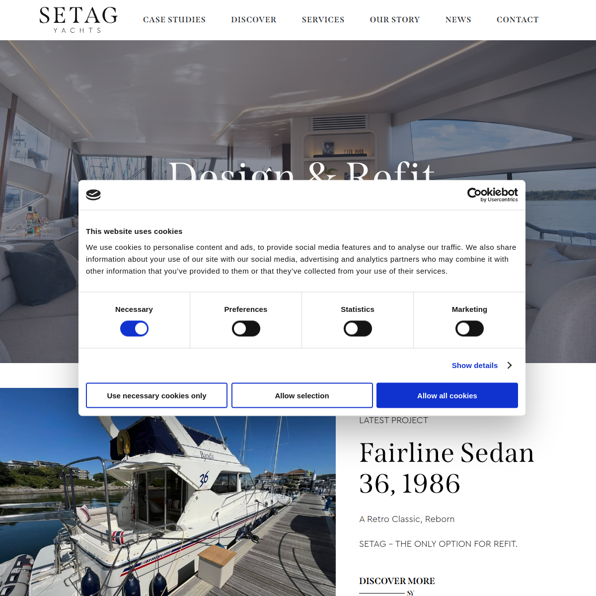 Screenshot of Yacht Design & Refit Specialists | SETAG Yachts