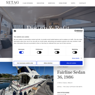 Screenshot of Yacht Design & Refit Specialists | SETAG Yachts